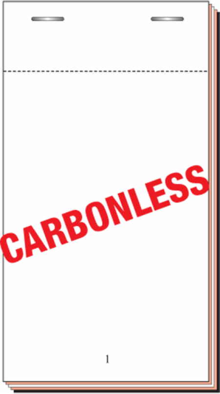 PAD20 3” x 5.5” (4.5” Tear out) 2 ply Carbonless in duplicate